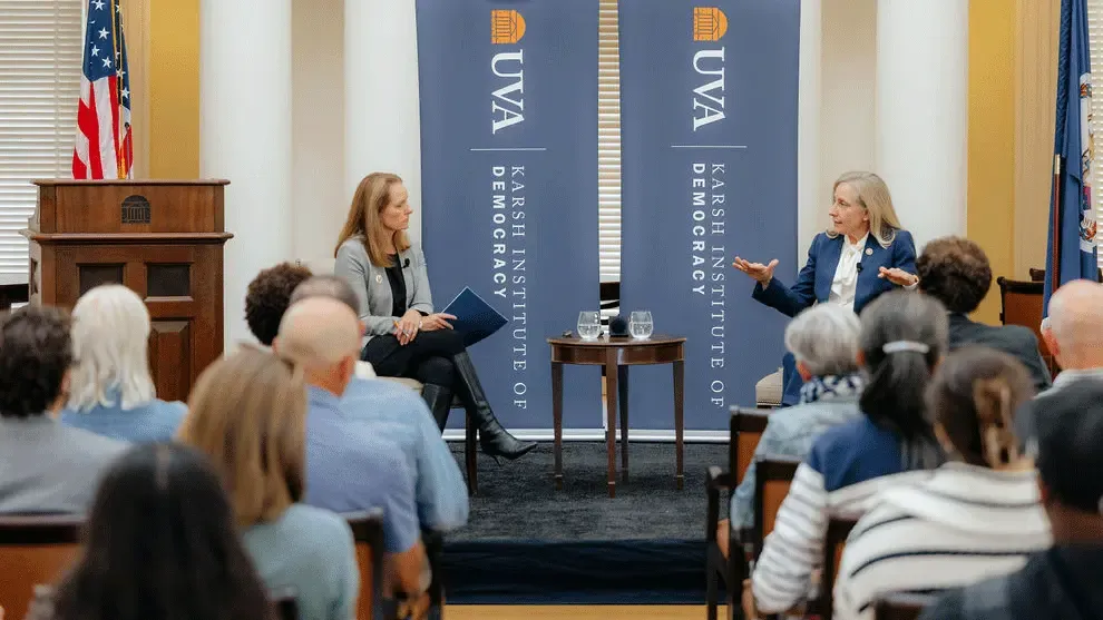 Abigail Spanberger on a panel