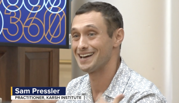 Karsh Institute Fellow Sam Pressler participating in Democracy360