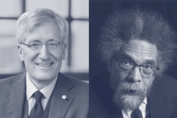 Drs. Robert P. George and Cornel West (left to right)