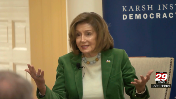 Nancy Pelosi at the Rotunda for a Karsh Institute event