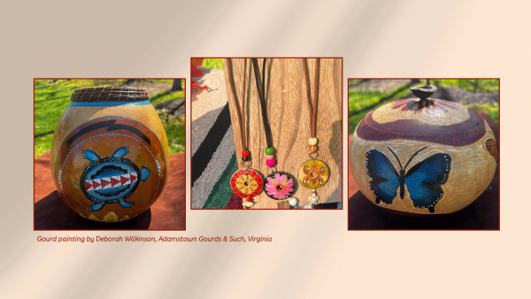 Painted gourds by Deborah Wilkinson