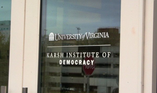Logo on the door of the Karsh Institute