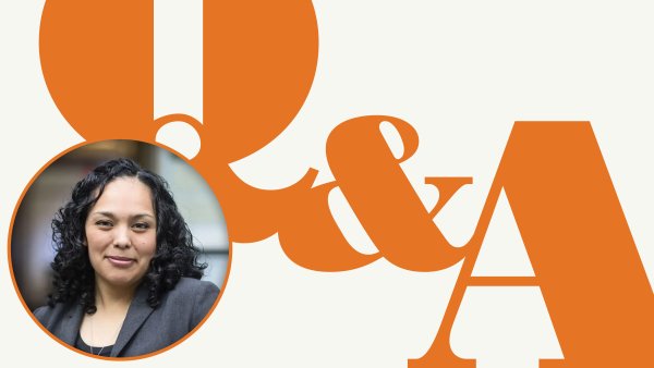 Q&A graphic with a headshot of UVA religious studies professor Nichole Flores