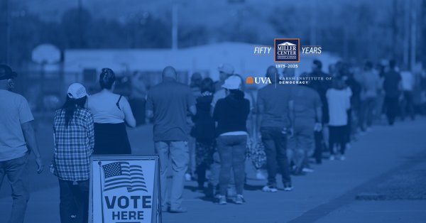 People waiting in line to vote