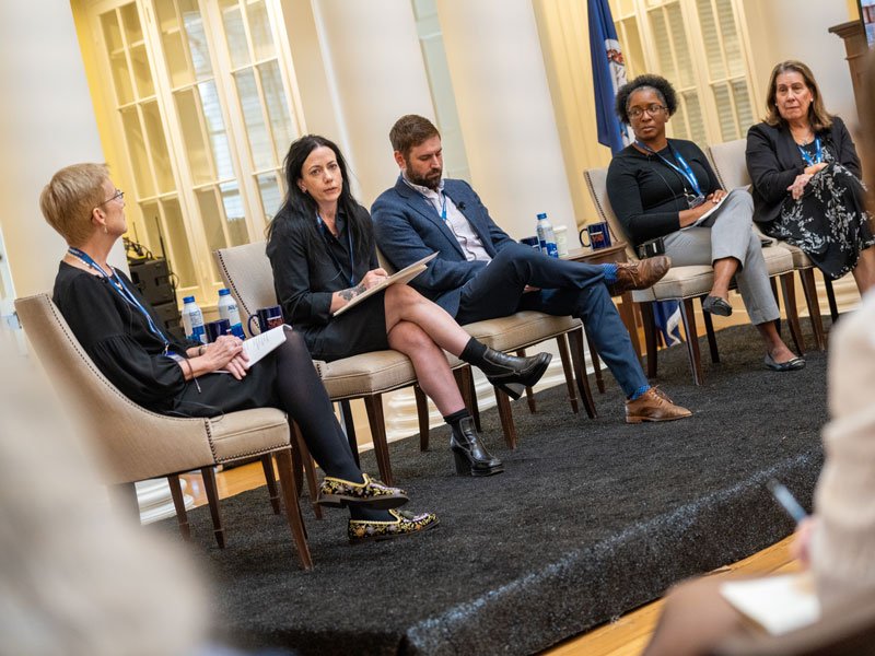 Photo from a Democracy360 event about banned books