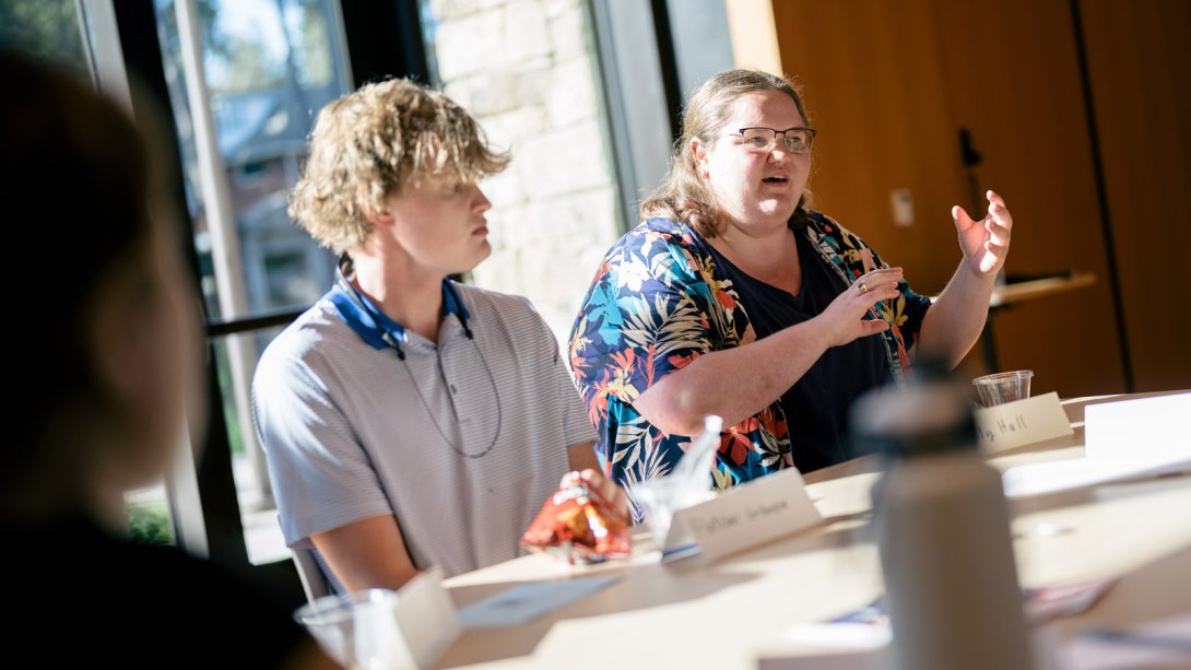 Students engaging in discussions as part of Civic Cornerstone Fellowship at UVA